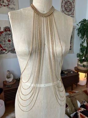 Gold Multi-Chain Body Necklace - Women Jewelry